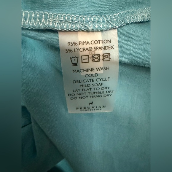 Peruvian Connection Long Tank in Blue Size Medium - Picture 7 of 8